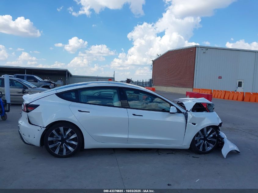 2024 Tesla Model 3 Long Range Dual Motor All-Wheel Drive/Rear-Wheel Drive VIN: 5YJ3E1EA1RF795502 Lot: 43376685