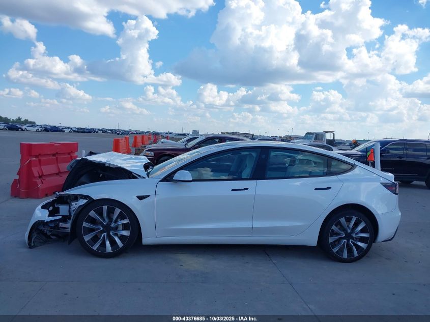 2024 Tesla Model 3 Long Range Dual Motor All-Wheel Drive/Rear-Wheel Drive VIN: 5YJ3E1EA1RF795502 Lot: 43376685