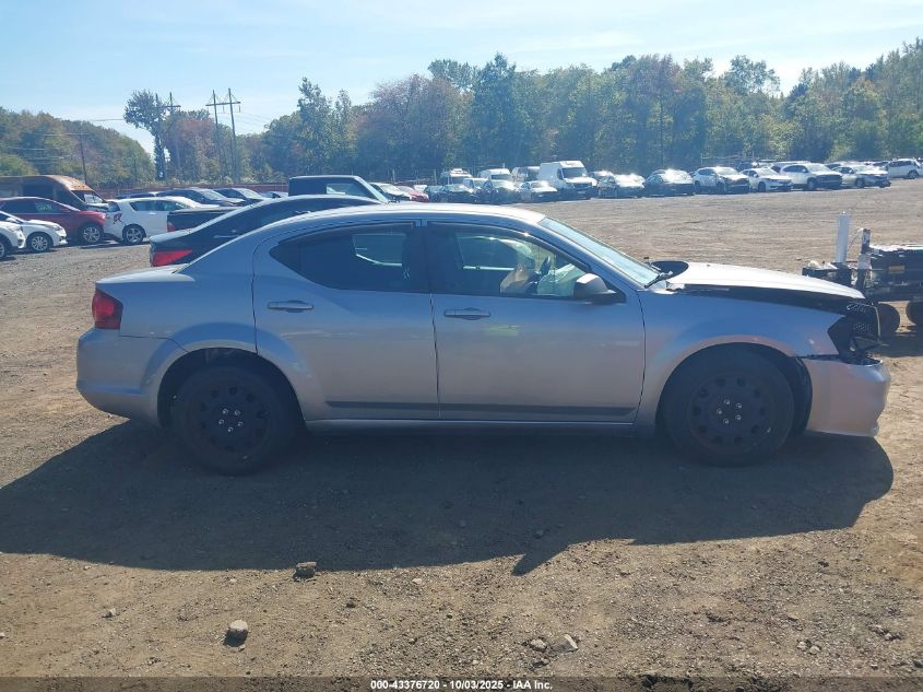 2013 Dodge Avenger Se V6 VIN: 1C3CDZAG4DN747938 Lot: 43376720