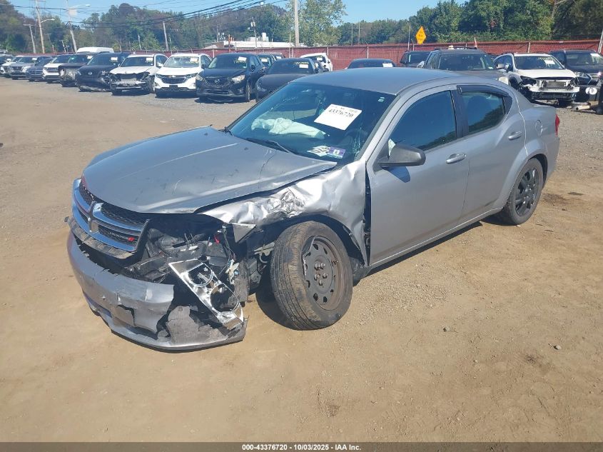 2013 Dodge Avenger Se V6 VIN: 1C3CDZAG4DN747938 Lot: 43376720