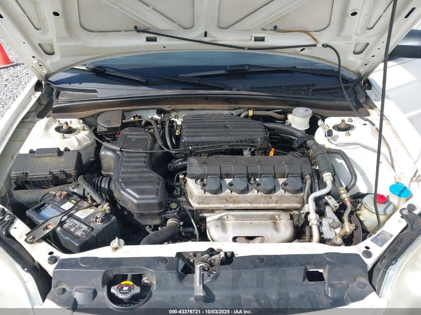 2002 Honda Civic Lx VIN: 1HGES16512L040180 Lot: 43376721