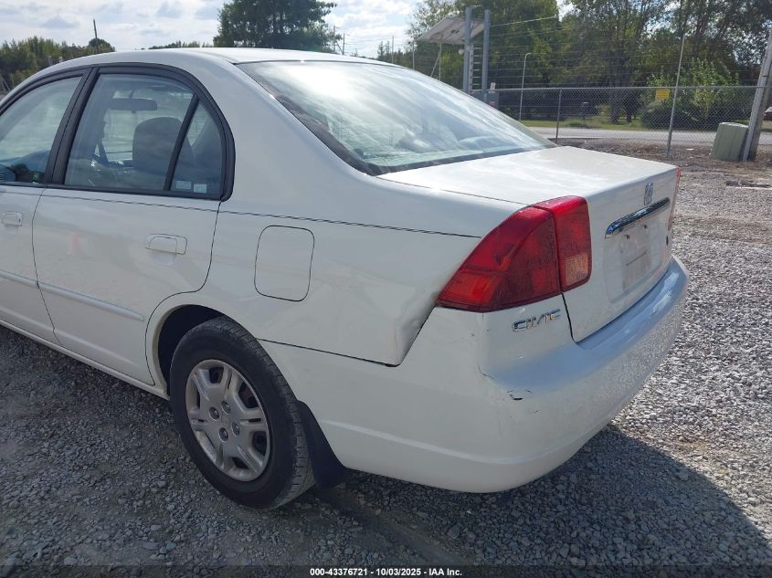 2002 Honda Civic Lx VIN: 1HGES16512L040180 Lot: 43376721