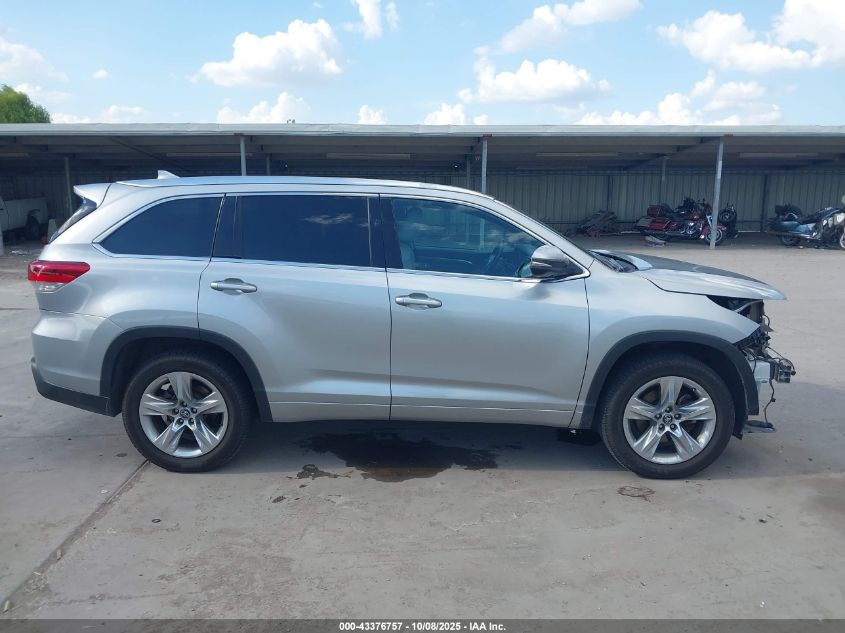 2017 Toyota Highlander Limited VIN: 5TDYZRFH9HS224869 Lot: 43376757