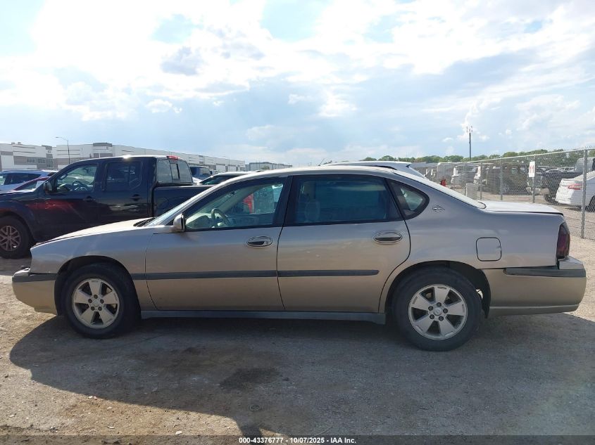 2003 Chevrolet Impala VIN: 2G1WF52E539442872 Lot: 43376777