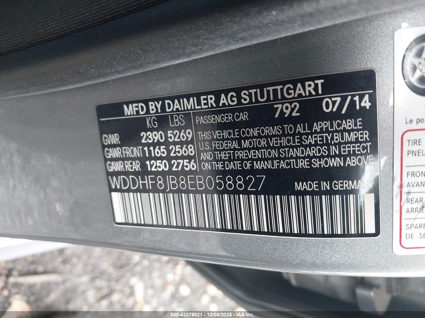 2014 MERCEDES-BENZ E 350 4MATIC WDDHF8JB8EB058827