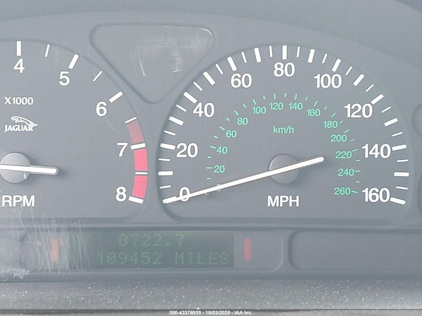 2002 Jaguar S-Type 3.0L V6 VIN: SAJDA03N92FM38815 Lot: 43376939