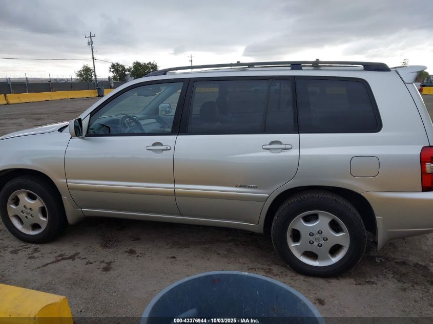 2007 Toyota Highlander Limited V6 VIN: JTEEP21AX70230607 Lot: 43376944