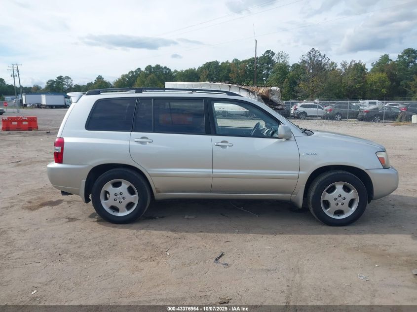 2005 Toyota Highlander Limited V6 VIN: JTEDP21A150085224 Lot: 43376964