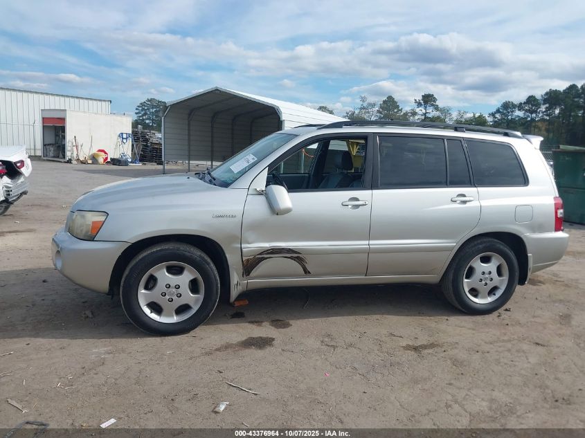2005 Toyota Highlander Limited V6 VIN: JTEDP21A150085224 Lot: 43376964