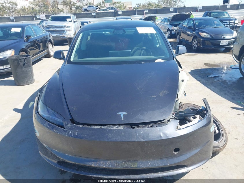2025 Tesla Model 3 Long Range Rear-Wheel Drive VIN: 5YJ3E1EA3SF993522 Lot: 43377021