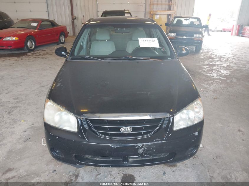 2006 Kia Spectra Ex/Lx/Sx VIN: KNAFE121765348166 Lot: 43377187