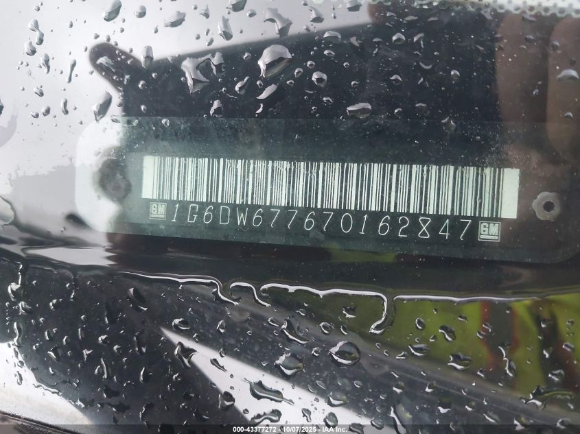 2007 Cadillac Sts V6 VIN: 1G6DW677670162847 Lot: 43377272