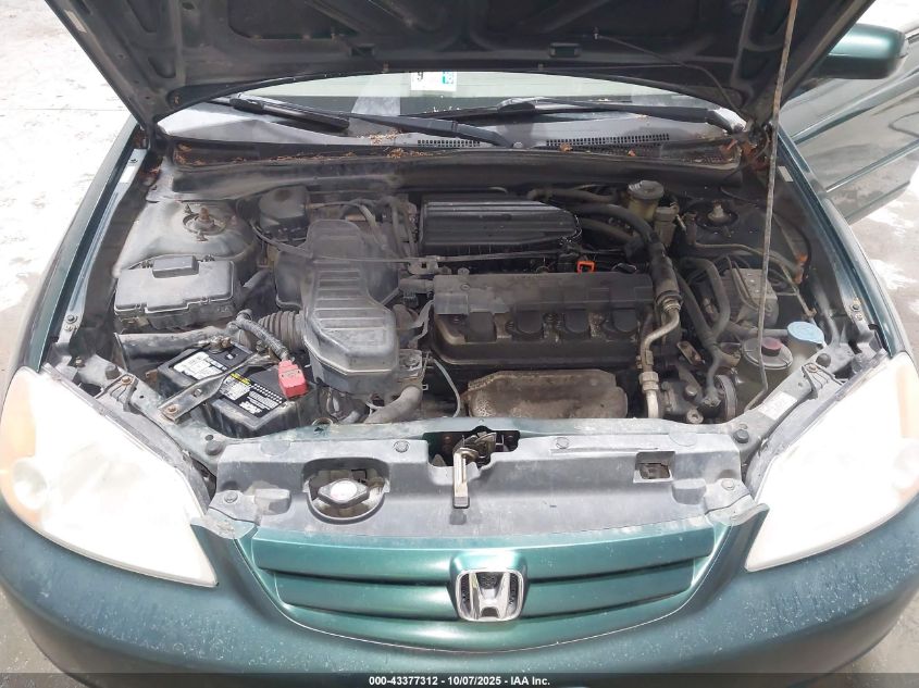 2001 Honda Civic Ex VIN: 2HGES25751H541206 Lot: 43377312