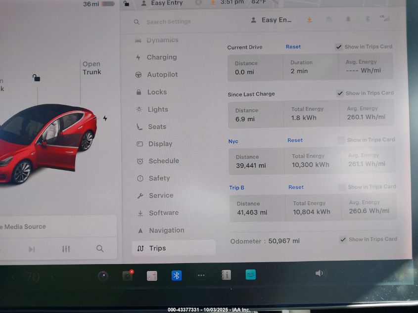 2019 Tesla Model 3 Long Range/Performance VIN: 5YJ3E1EB7KF454555 Lot: 43377331