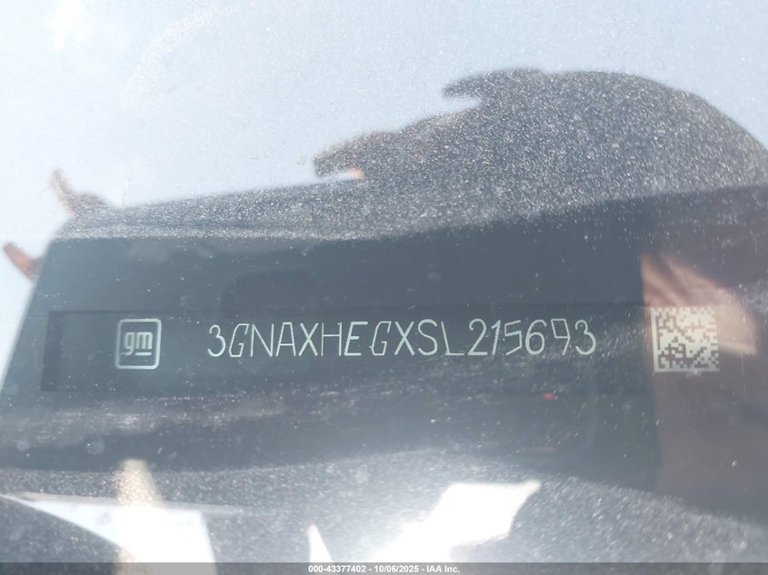 2025 Chevrolet Equinox Fwd Lt VIN: 3GNAXHEGXSL215693 Lot: 43377402