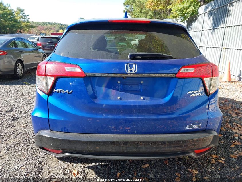 2022 Honda Hr-V Awd Sport VIN: 3CZRU6H19NM768411 Lot: 43377428