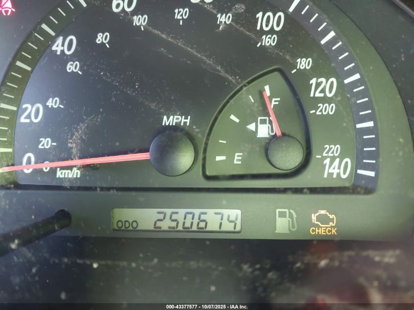 2002 Toyota Camry Le V6 VIN: 4T1BF32K12U020563 Lot: 43377577