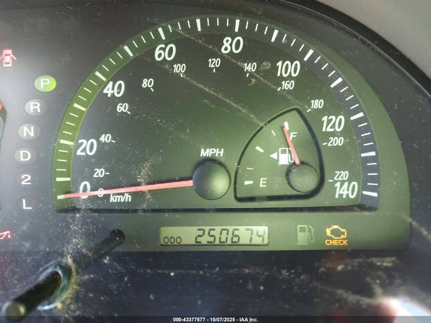 2002 Toyota Camry Le V6 VIN: 4T1BF32K12U020563 Lot: 43377577