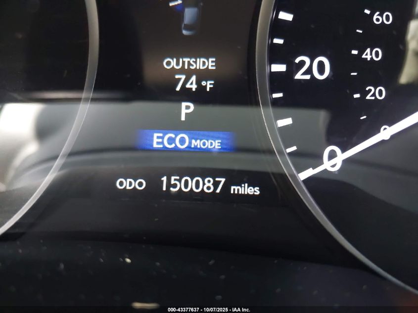 2013 Lexus Es 300H VIN: JTHBW1GG0D2019530 Lot: 43377637