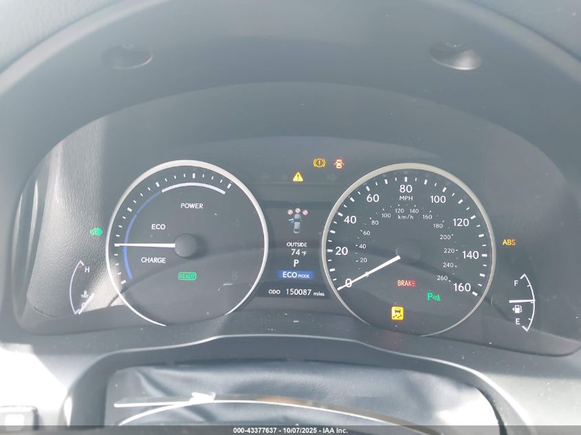 2013 Lexus Es 300H VIN: JTHBW1GG0D2019530 Lot: 43377637