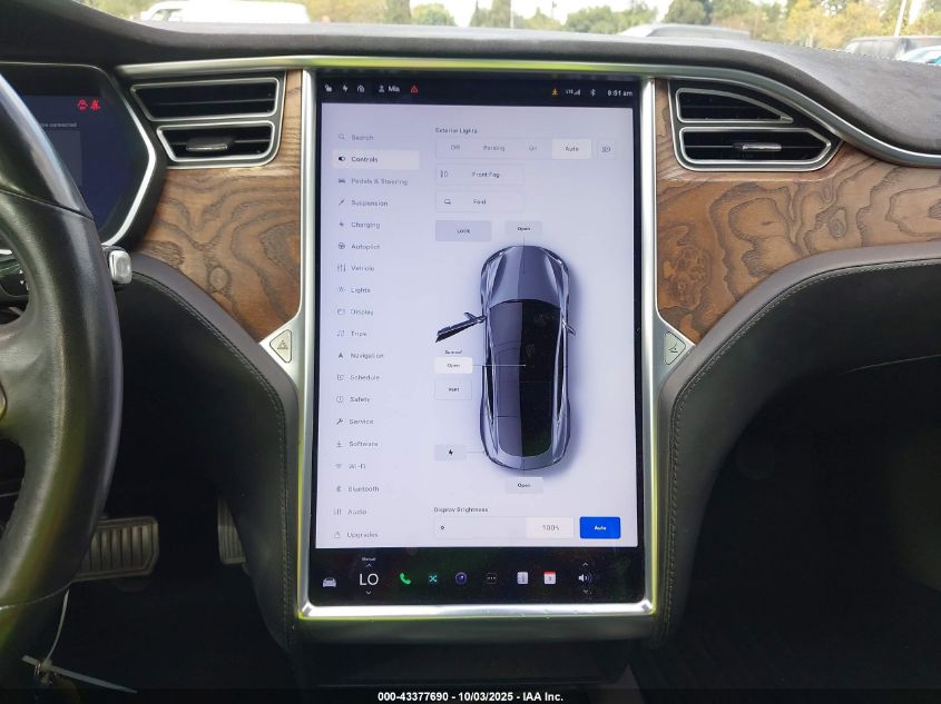 2017 Tesla Model S 100D/60D/75D/90D/P100D VIN: 5YJSA1E25HF191224 Lot: 43377690