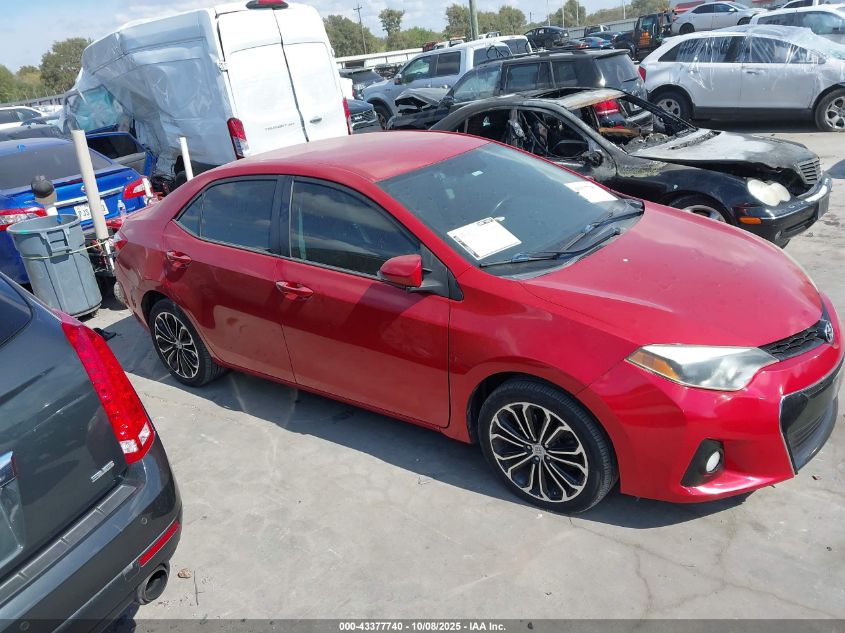 2015 Toyota Corolla S Plus VIN: 5YFBURHE0FP309936 Lot: 43377740