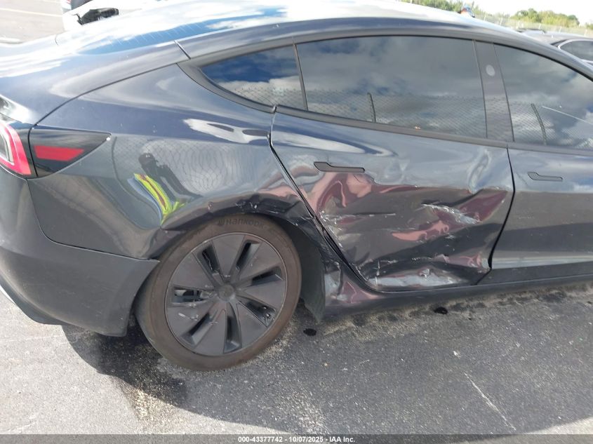 2024 Tesla Model 3 Long Range Dual Motor All-Wheel Drive/Rear-Wheel Drive VIN: 5YJ3E1EAXRF768900 Lot: 43377742