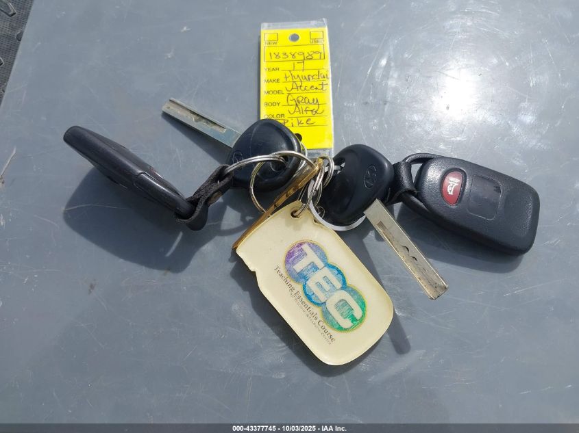 2017 Hyundai Accent Se VIN: KMHCT4AE1HU200911 Lot: 43377745