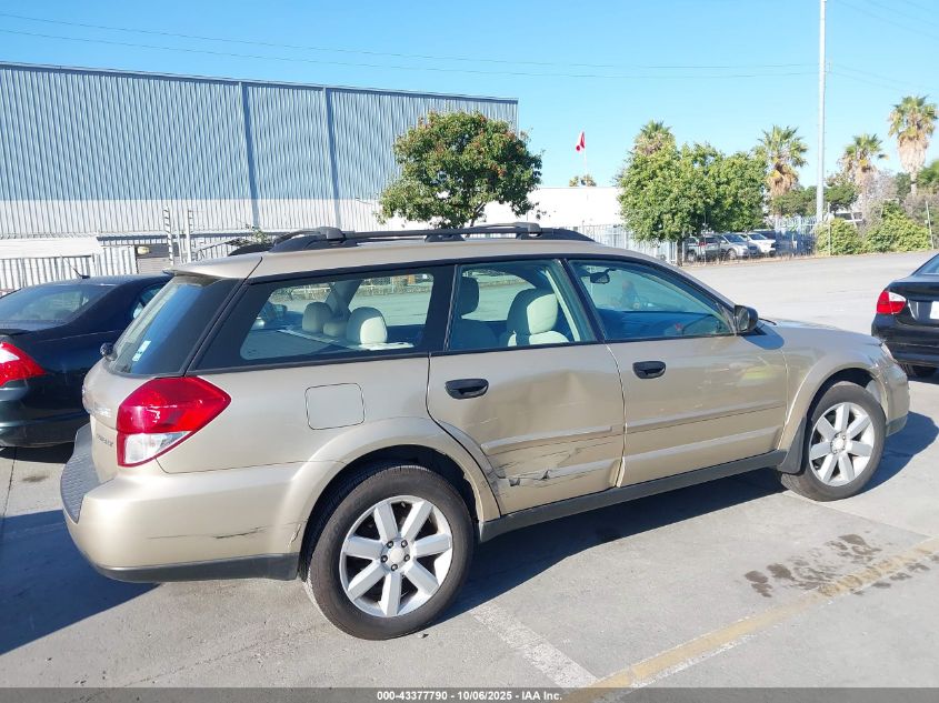 2009 Subaru Outback 2.5I VIN: 4S4BP61C397347967 Lot: 43377790