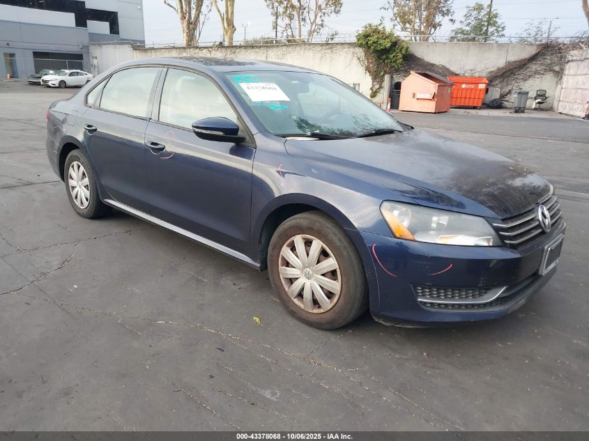 2012 Volkswagen Passat 2.5L S VIN: 1VWAP7A33CC072411 Lot: 43378068