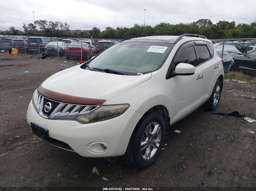 2009 Nissan Murano Sl VIN: JN8AZ18UX9W020231 Lot: 43378102