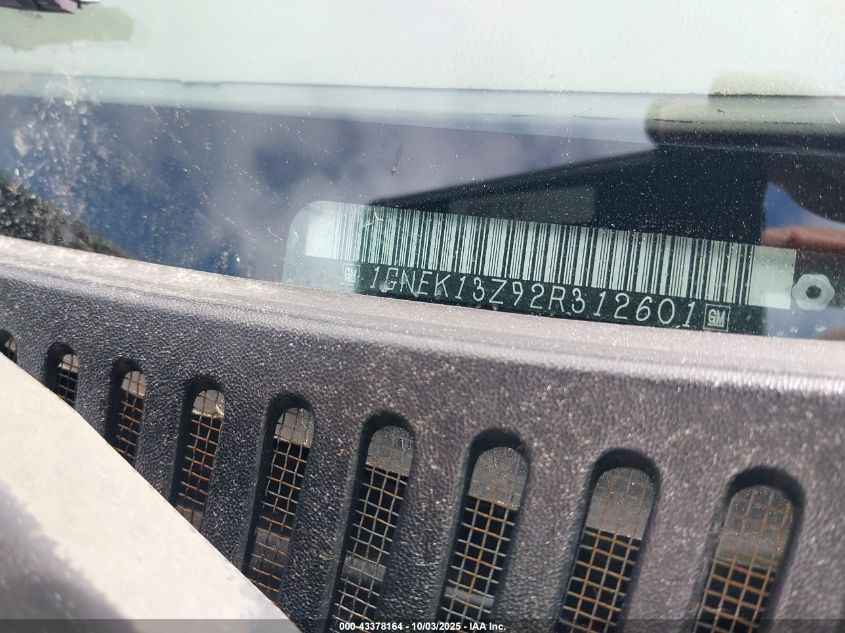 2002 Chevrolet Tahoe Z71 VIN: 1GNEK13Z92R312601 Lot: 43378164