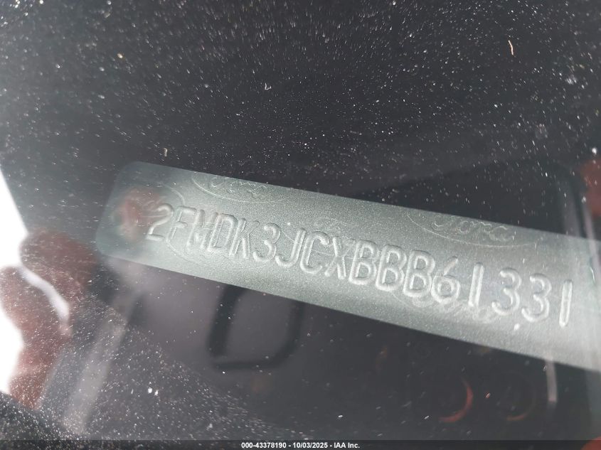 2011 Ford Edge Sel VIN: 2FMDK3JCXBBB61331 Lot: 43378190