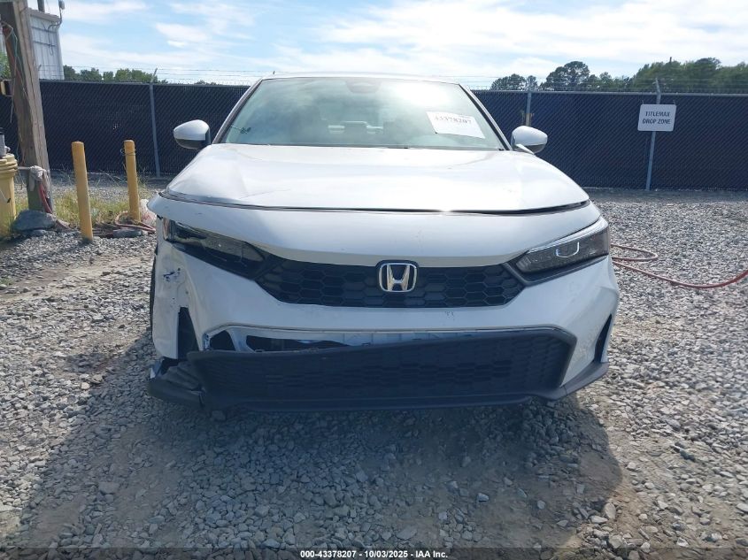 2025 Honda Civic Lx VIN: 2HGFE2F2XSH586089 Lot: 43378207