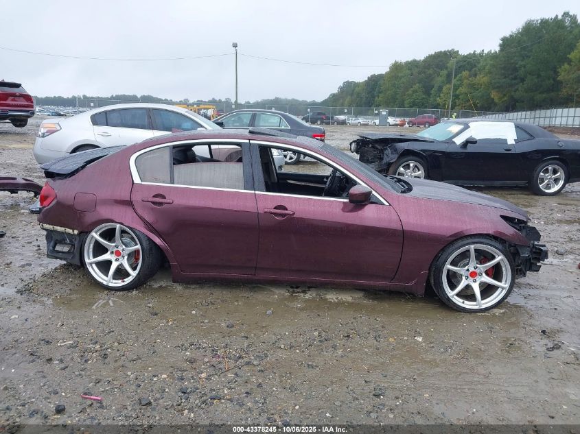 2010 Infiniti G37X VIN: JN1CV6AR5AM458189 Lot: 43378245