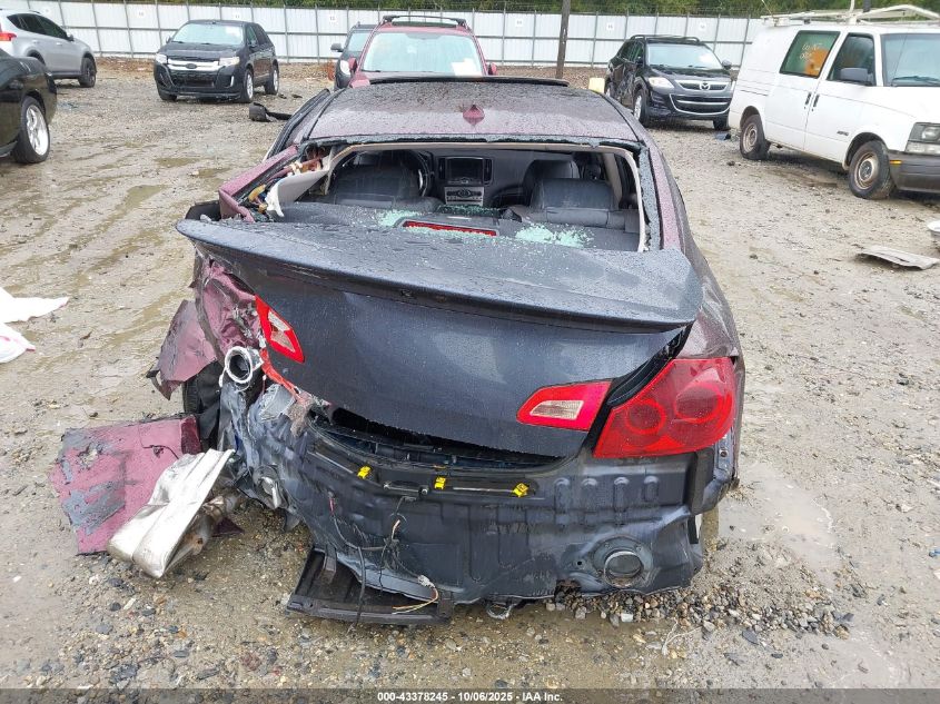 2010 Infiniti G37X VIN: JN1CV6AR5AM458189 Lot: 43378245