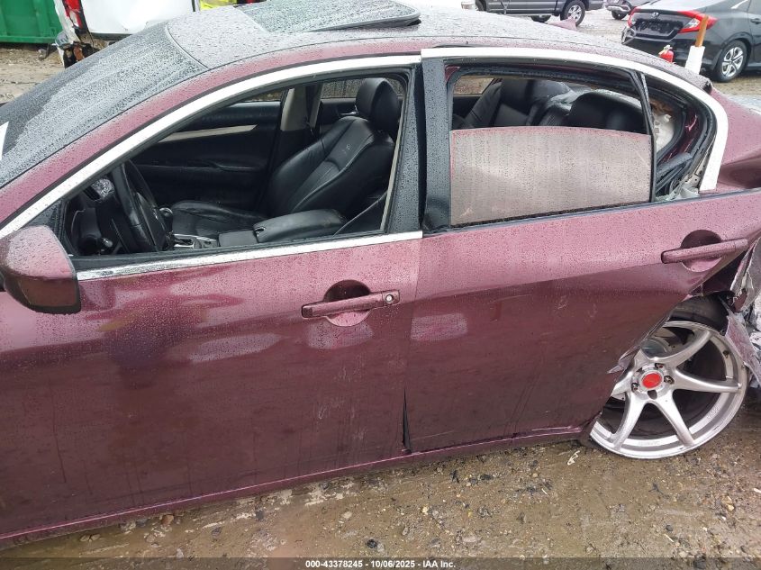 2010 Infiniti G37X VIN: JN1CV6AR5AM458189 Lot: 43378245