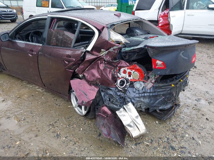 2010 Infiniti G37X VIN: JN1CV6AR5AM458189 Lot: 43378245