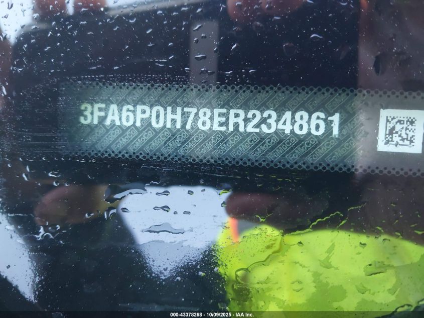 2014 Ford Fusion Se VIN: 3FA6P0H78ER234861 Lot: 43378268