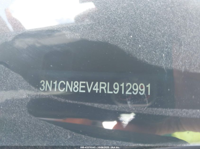 2024 Nissan Versa 1.6 Sv VIN: 3N1CN8EV4RL912991 Lot: 43378343