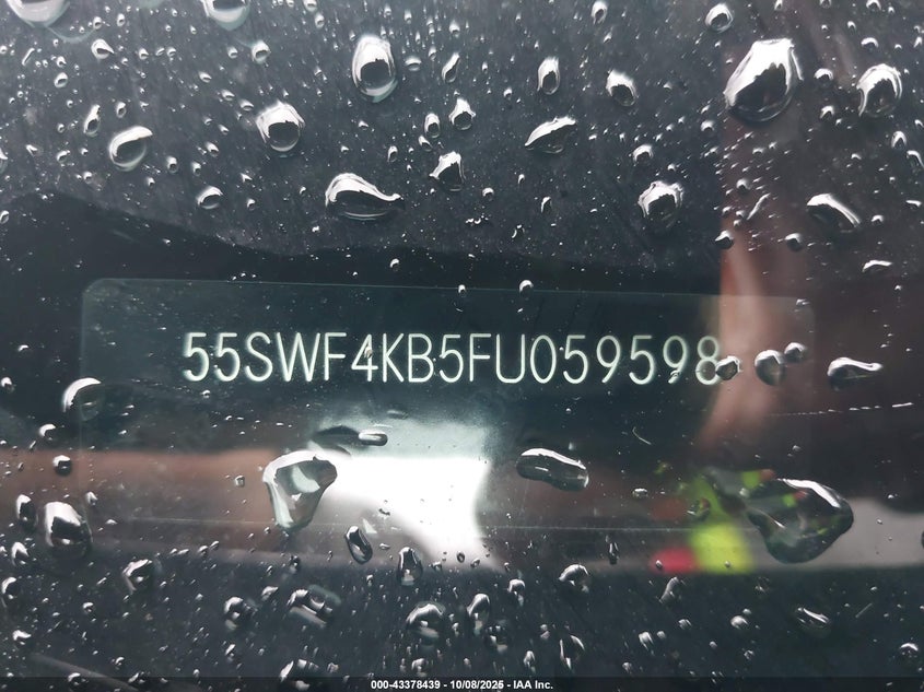 2015 MERCEDES-BENZ C 300 4MATIC 55SWF4KB5FU059598