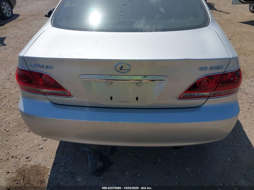 2005 Lexus Es 330 VIN: JTHBA30G955088639 Lot: 43378468