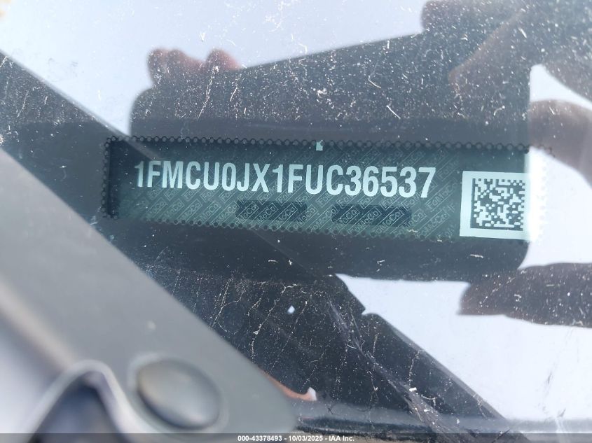 2015 Ford Escape Titanium VIN: 1FMCU0JX1FUC36537 Lot: 43378493