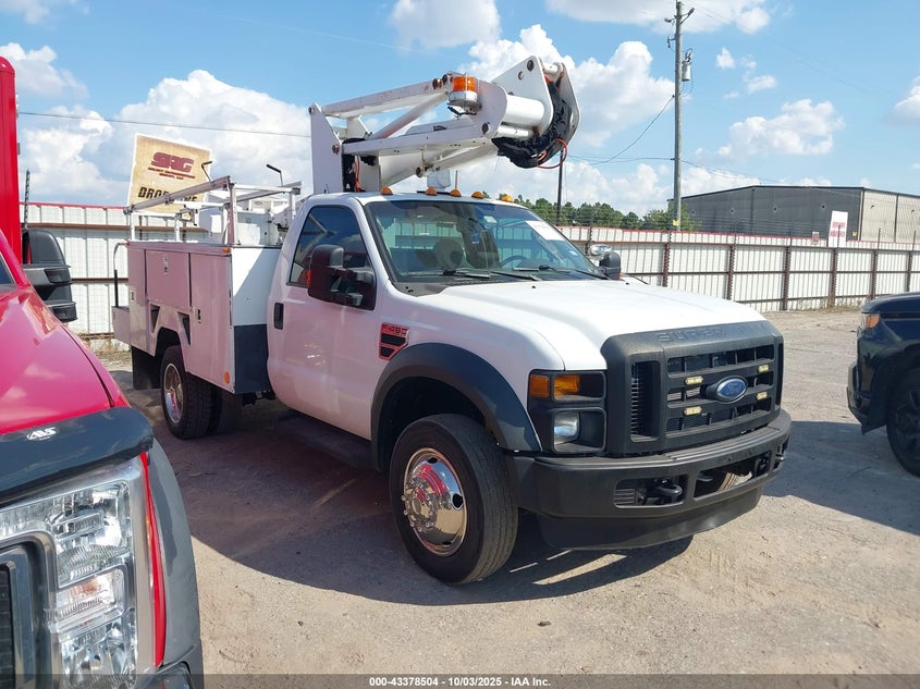 2008 Ford F-450 Chassis Xl/Xlt white truck gasoline 1FDXF46Y58ED45410 photo #1