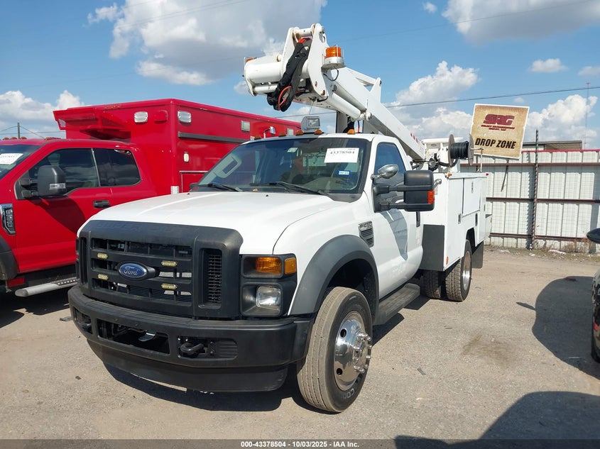 2008 Ford F-450 Chassis Xl/Xlt white truck gasoline 1FDXF46Y58ED45410 photo #3