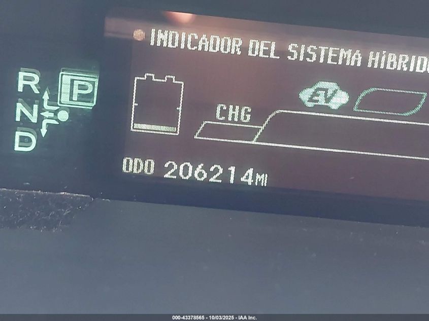 2013 Toyota Prius Two VIN: JTDKN3DU5D1629911 Lot: 43378565