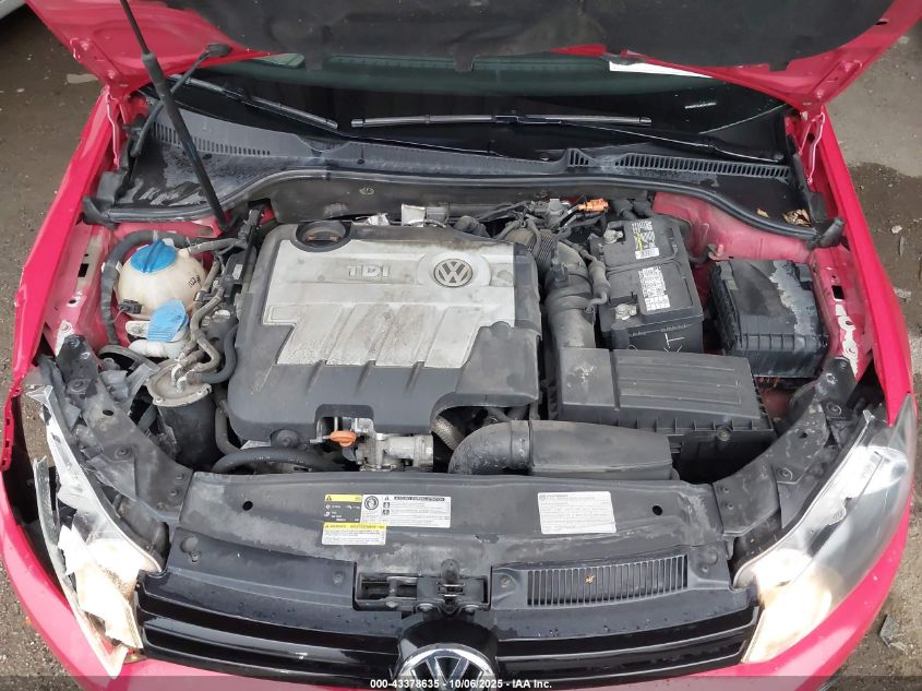 2013 Volkswagen Golf 2.0L Tdi 4-Door VIN: WVWDM7AJ6DW134956 Lot: 43378635