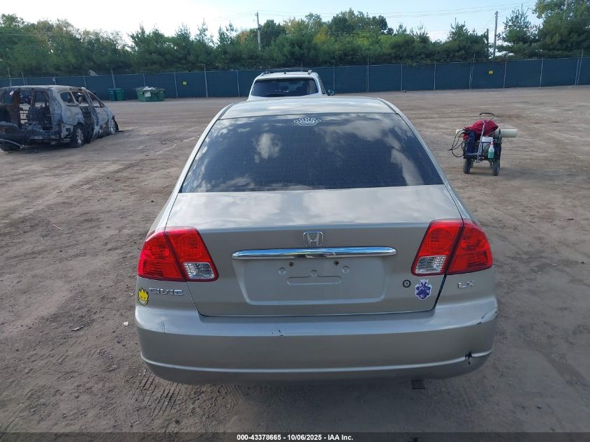 2003 Honda Civic Lx VIN: 2HGES16563H620071 Lot: 43378665