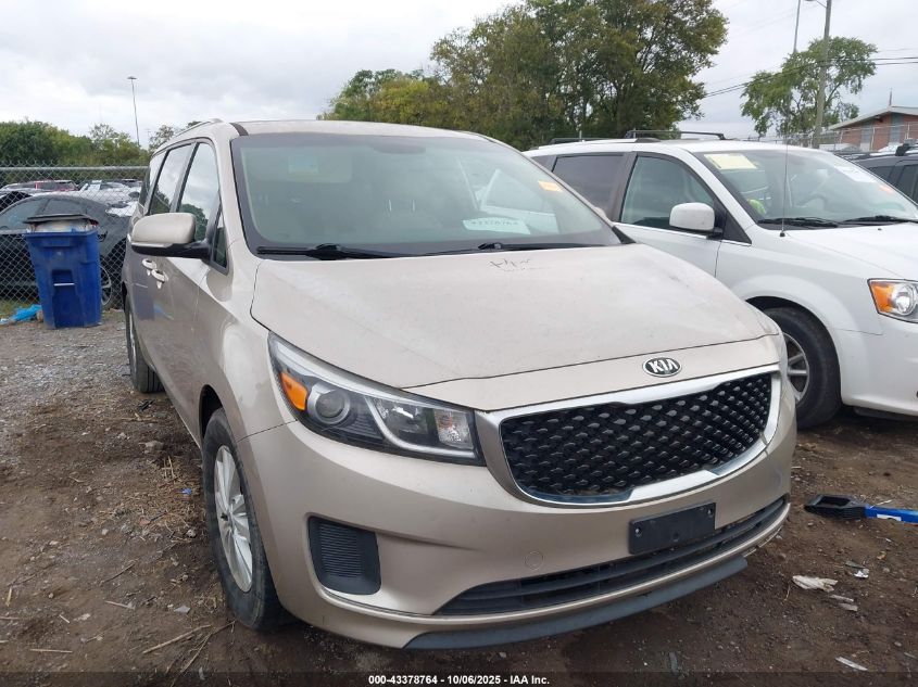 2016 Kia Sedona Lx VIN: KNDMB5C1XG6191530 Lot: 43378764