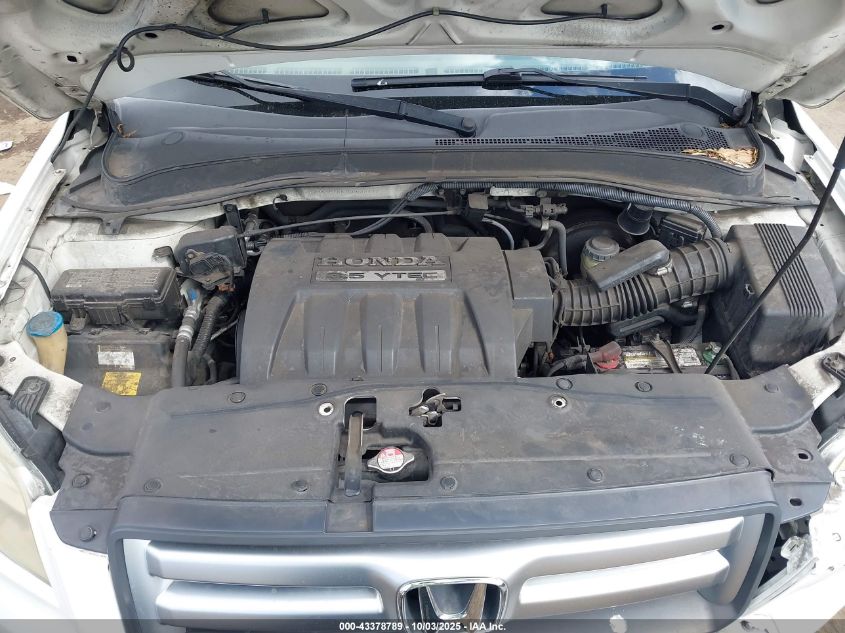 2006 Honda Pilot Ex VIN: 2HKYF18416H532772 Lot: 43378789